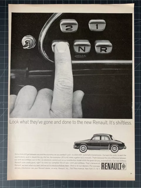 Vintage 1963 Renault Dauphine Print Ad