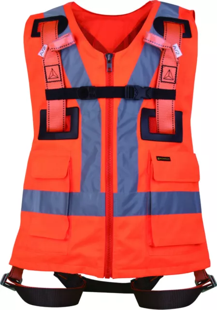 Delta Plus Froment HAR12GIL Hi Viz Orange Gilet Dispositif Antichute Harnais