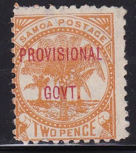 Album Schätze Samoa Scott # 33 2p Palms Provisional Postfrisch mit Scharnier