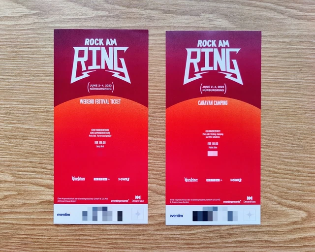 Rock am Ring Ticket 2023 + Caravan Camping