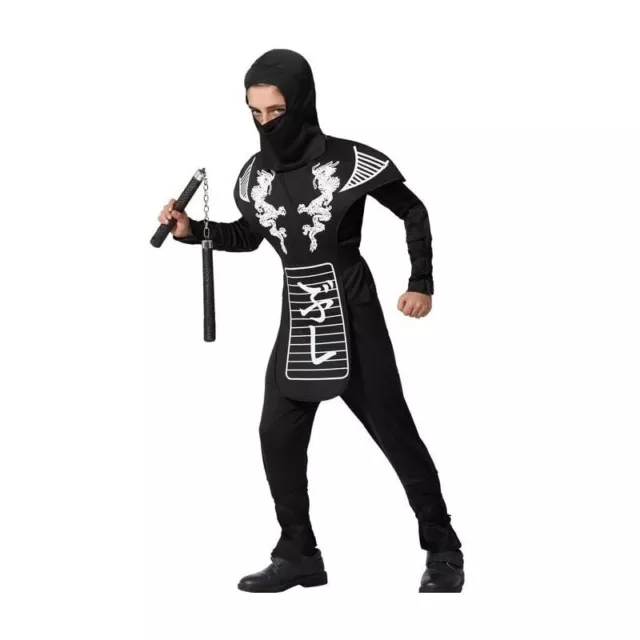 Atosa Children's Ninja Dragon Costume 5-6 Years Black