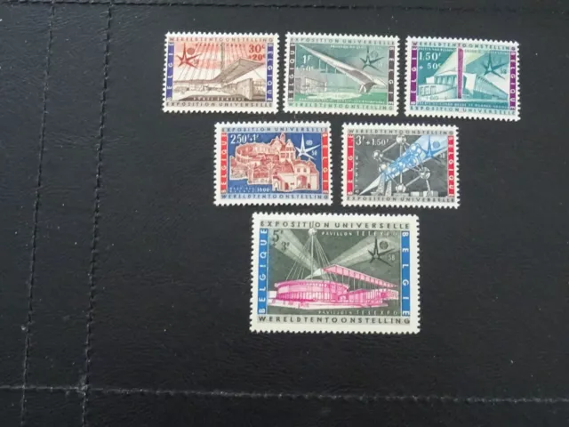 Belgium Stamps SG1636/41 set 6 MNH Brussels International Exhibition issued 1958