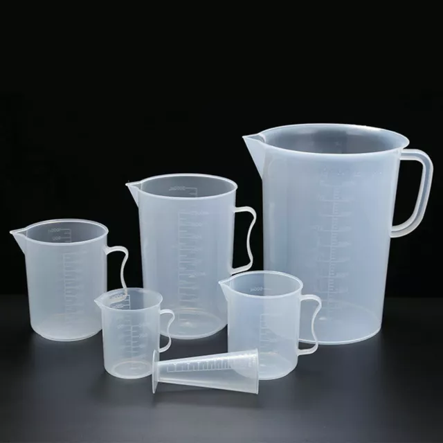 100ml 250ml 500ml 1000ml Clear Plastic Measuring Cup Jug Pour Spout Kitchen Tool