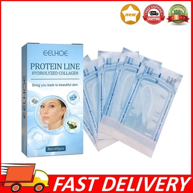 60 piezas de relleno facial unisex absorbible unisex absorbible con hilo de proteína