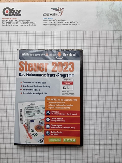 ALDI STEUER 2023 EinkommensteuerProgramm CD und Download in org