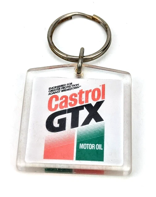 Vintage Castrol GTX Motor Oil Advertising Key Fob Tag Advertising Logo #C1