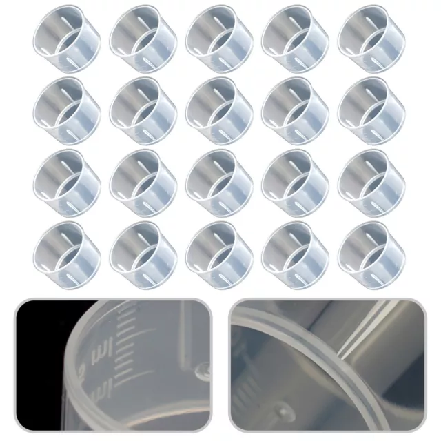 20pcs Transparent Plastics Measure Cups for Various Liquid Applications