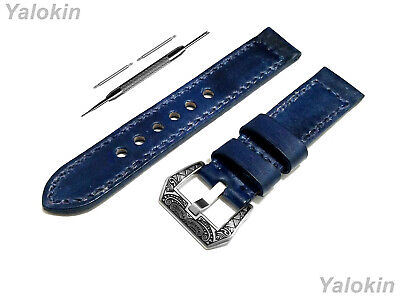Bleu Brossé Cuir Bracelet pour Garmin Vivomove Style Et Venu Carré -B20