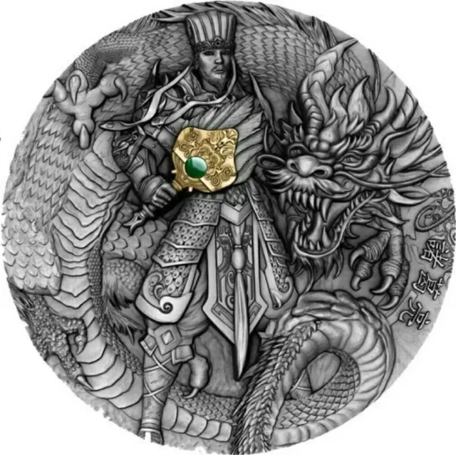 2020 $5 Niue ZHUGE LIANG Famous Chinese Warriors Antique Finish 2 Oz Silver Coin
