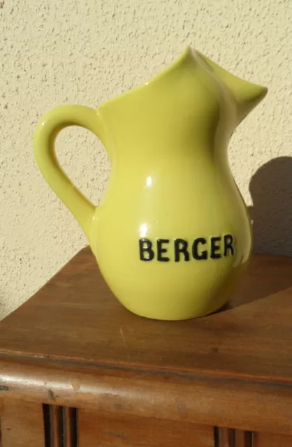 Ancien pichet Berger en céramique, parfait état, anis, pastis