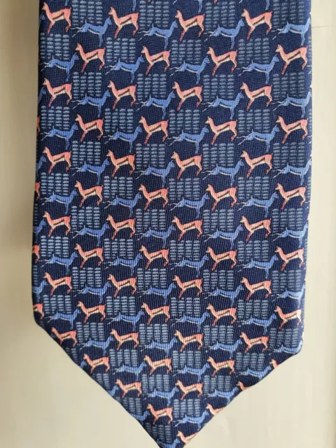 Thomas Pink silk tie (pink and blue gazelles) excellent condition