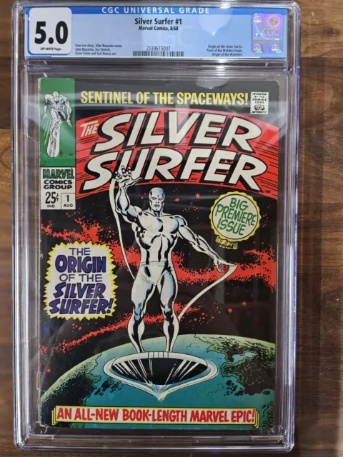 Silver Surfer #1 Marvel Comics 1968 Origin of Silver Surfer CGC 5.0