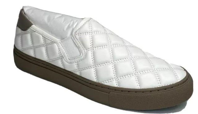 TORY BURCH WILLA Quilted Slip On Sneaker Size 9 Color White Gray