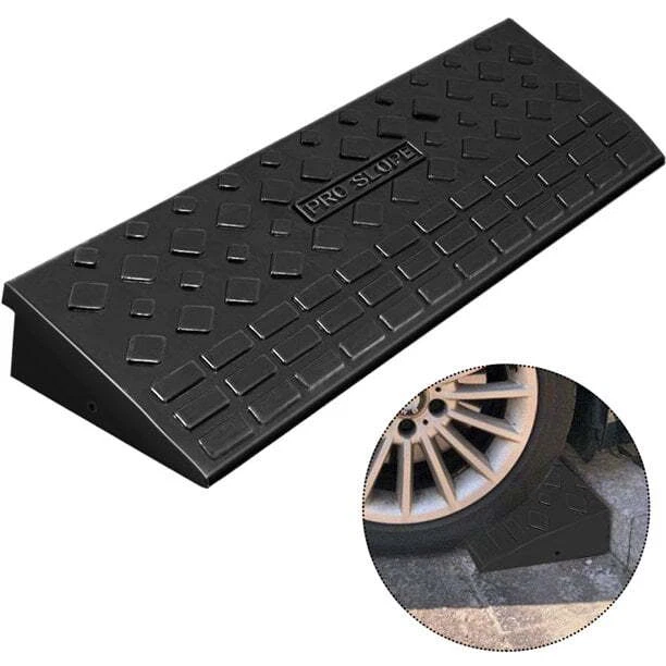 Heavy Duty Rubber Curb Ramp 3.7"Height, 5Ton Sidewalk Curb Ramp,Non-slip Surface