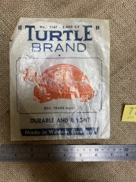 Genuine Turtle Brand 1147 Mantle - Made In West Germany - 2,000 C P  - Nos