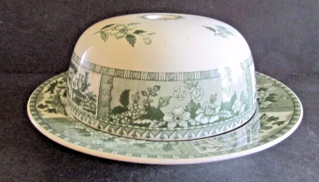 Vintage Syracuse Hotel Bowl with Matching Dome Cover Urn Doric Flowers 6-3