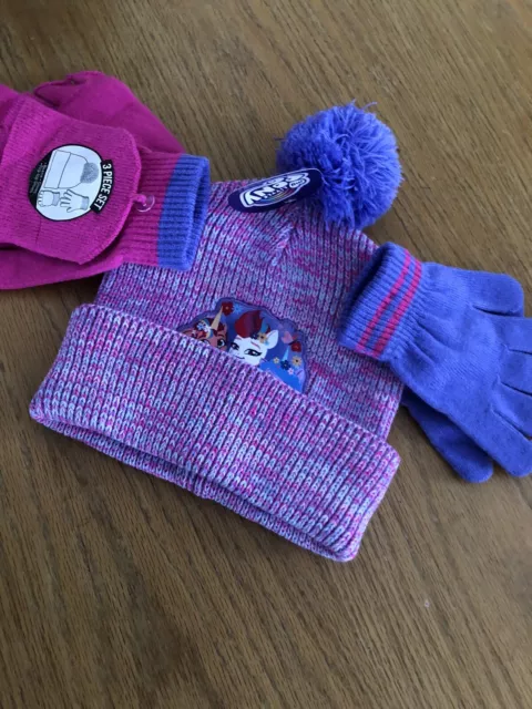 *NWT- My LITTLE PONY-GIRL'S HAT/beanie C& 2 Sets GLOVEs - LICENSED - ONE SIZE