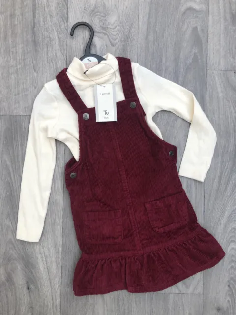 New TU Girls Outfit 2-3 Years Cord Dress & Top 2 Piece Party Occasion