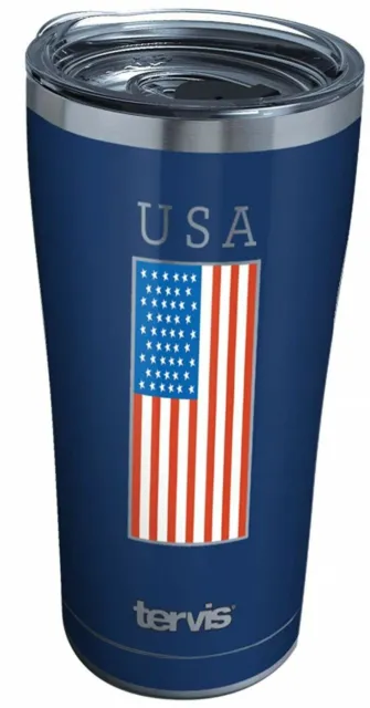 Tervis Tumbler Flag USA Red White and Blue 20Oz Stainless Patriotic w Lid NEW