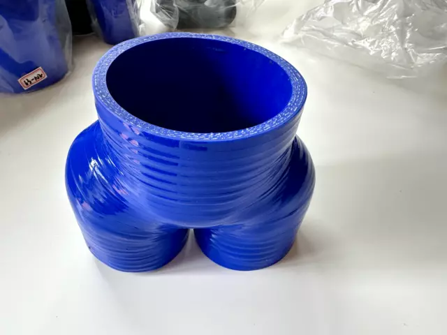 DIY Silicone 3-WAY hose Y pipe for turbo intercooler car 4" to 3" X2