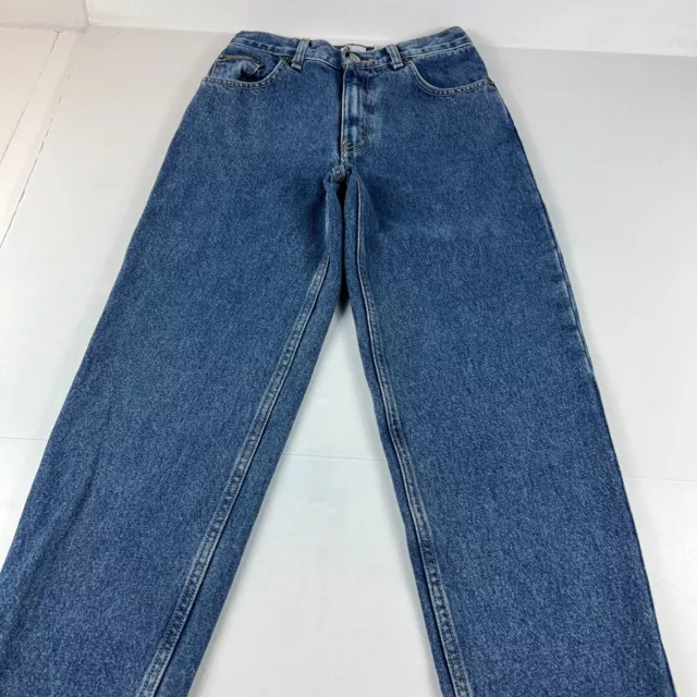 VTG CK Calvin Klein Jeans Girls 12 Easy Relaxed Fit Stonewash Blue Cotton Denim