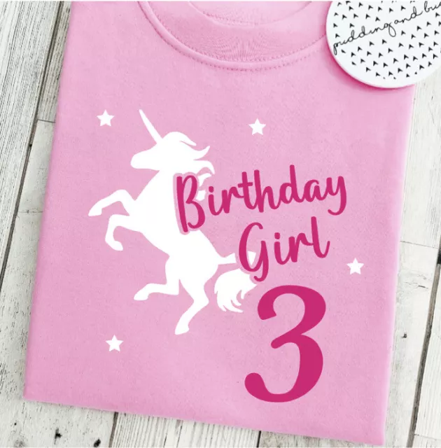 unicorn birthday tshirt 1st 2nd 3rd 4th 5th birthday girl top