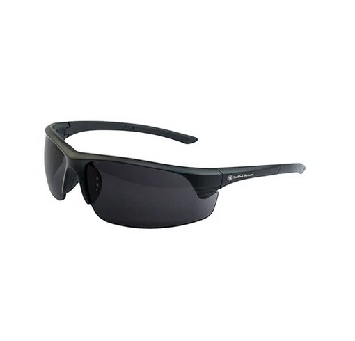Smith & Wesson 110162 Corporal Shooting Glasses Black Half Frame w/Smoke Lens