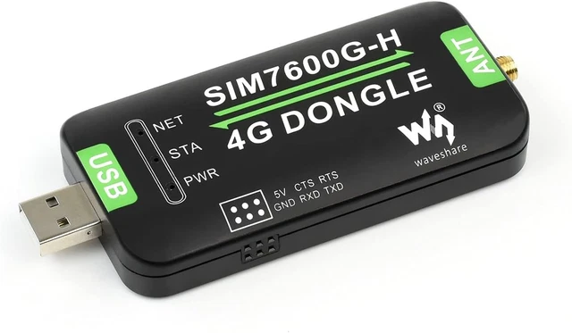 SIM7600G-H 4G DONGLE, with Antenna, Compatible with Windows/Linux EUR ...