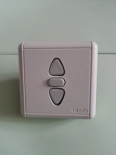 Interrupteur Inverseur Somfy INIS Pour Volet Roulant, Encastrable Blanc 80x80 Mm - Version Filaire