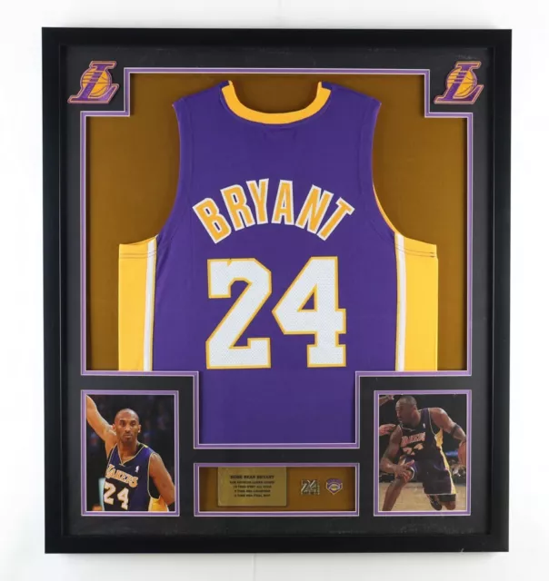 Framed Facsimile Autographed Kobe Bryant 33x42 #24 Los Angeles LA Black  Reprint Laser Auto Basketball Jersey Size Men's XL - Hall of Fame Sports  Memorabilia