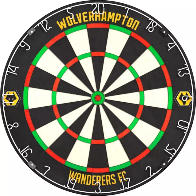 Wolves Football Dartboard Officially Licensed Crest FC