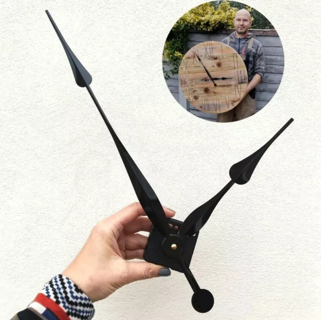 QUALITY SILENT QUARTZ Clock mechanism with XXXL hands repair kit