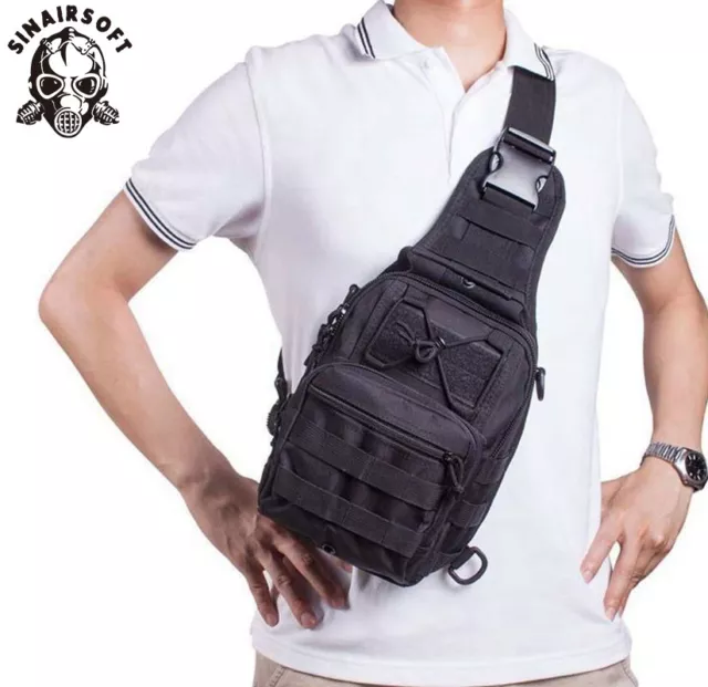 Tactical Shoulder Bag Messenger Sling Chest Pack Military Molle Outdoor Backpack