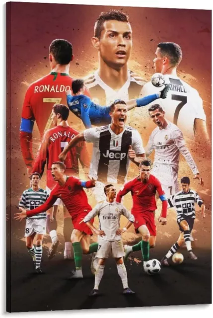 Footballer Wall Art CR7 Poster Print Cristiano Ronaldo Posters Canvas Print Art