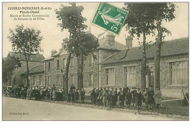 91.COUDRAY-MONTCEAUX.n°274.PLESSIS CHENET.MAIRIE ET ECOLES COMMUNALES DE GARCO