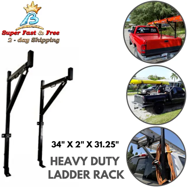 Truck Ladder Rack Adjustable Extension Pickup Bed Carrier For Lumber Pipe Kayak