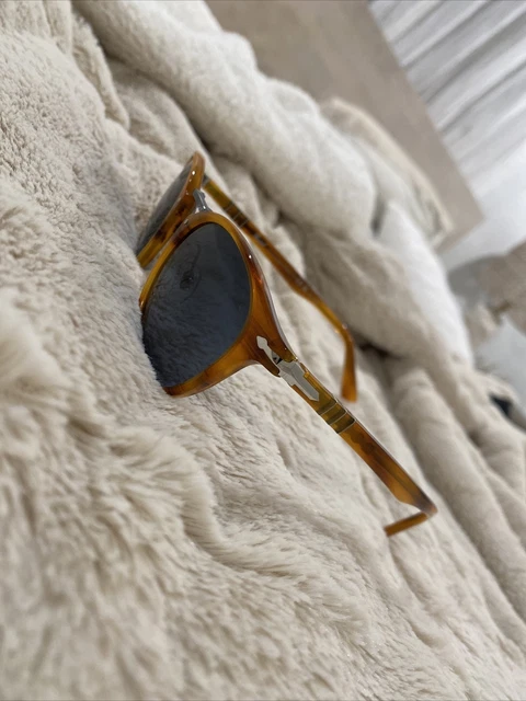 Persol PO 3108S 960/S3 Men Sunglasses - Polarized Blue/Striped Brown Lens