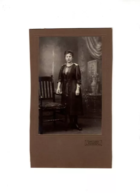 Großes CAB Foto Feine Dame - Weidenau 1910er