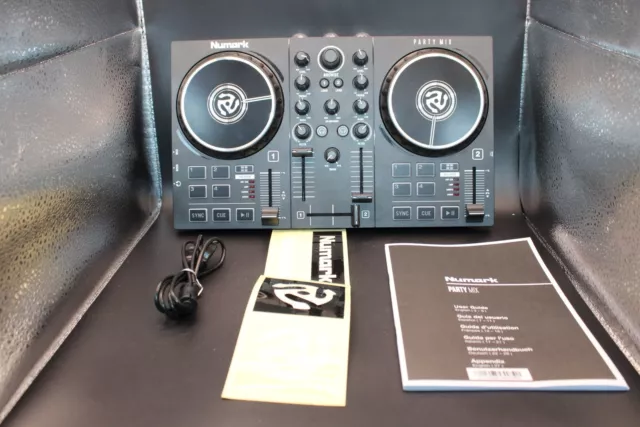 Party Mix II – DJ Controller Pult mit 2 Decks,eingebauten DJ-Lichtern & DJ-Mixer