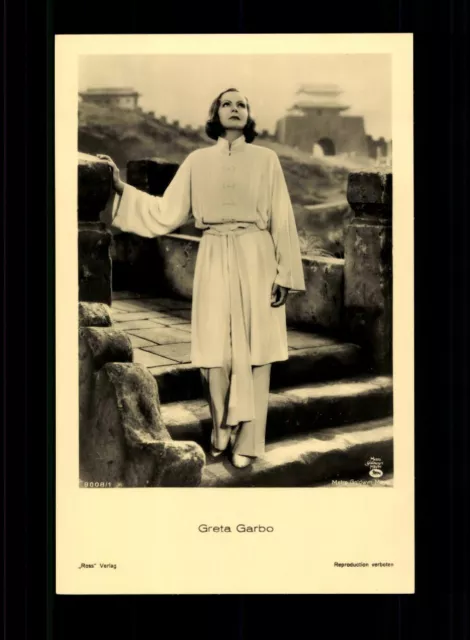 Greta Garbo ROOS Postkarte ohne Unterschrift  ## BC 191860