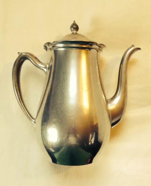 Vintage Pewter Coffeepot- Cresent Co.-1920's- 8 " tall