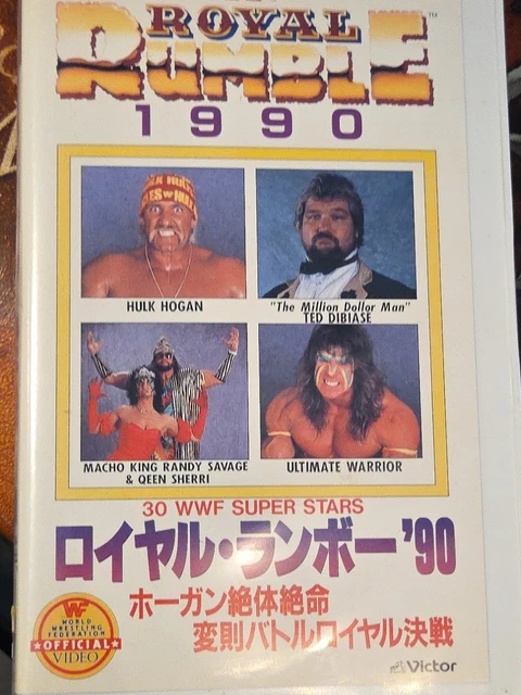 WWF ROYAL RUMBLE 1990 VHS Japan Rare Victor Big Box Hulk Hogan Ultimate ...