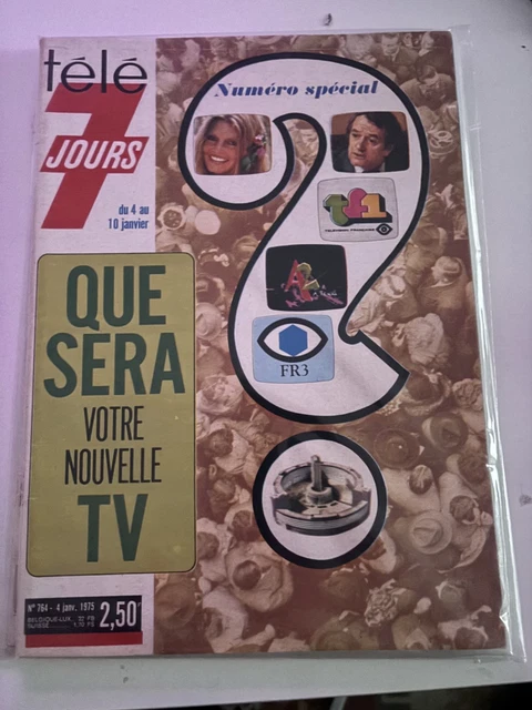 TELE 7 JOURS N°764 numero special nouvelle TV JANVIER 1975 EUR 10,00 ...