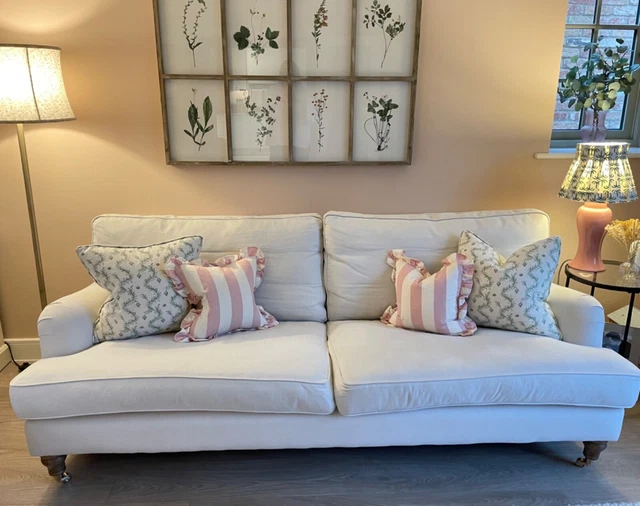 SOFA.COM BLUEBELL 3 seater sofa in Alabaster brushed linen 4