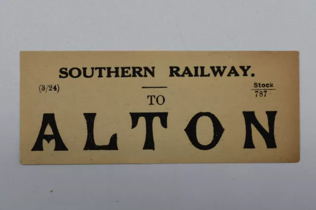 Southern Railway Luggage Label Alton (RefYT76)
