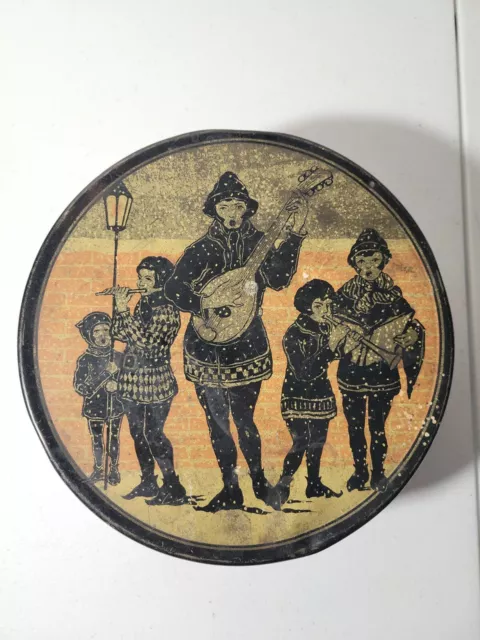 Vintage c.1920s Art Deco Tindeco Musicians Candy Chocolate Tin