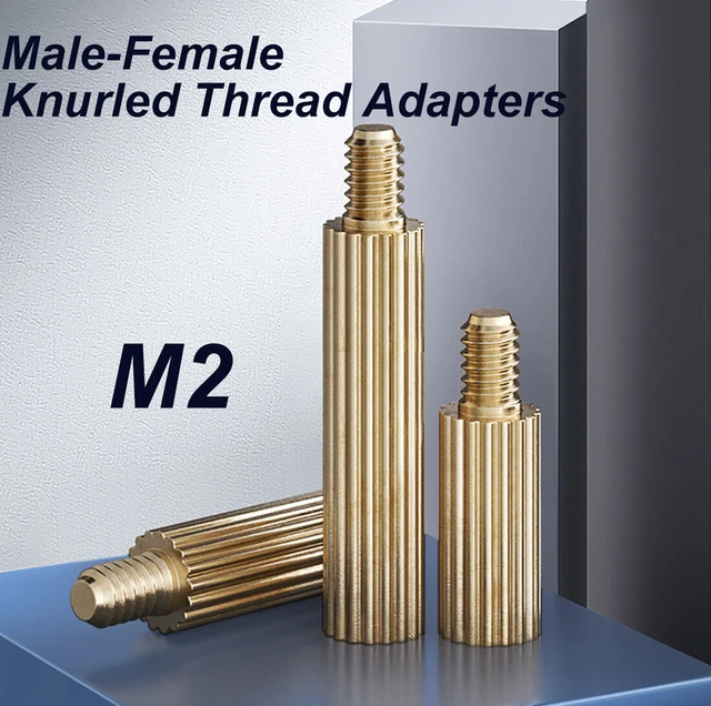 M2 Spacer Thread Pillar Brass Studs Male-Female Knurled Thread Adapters For PC