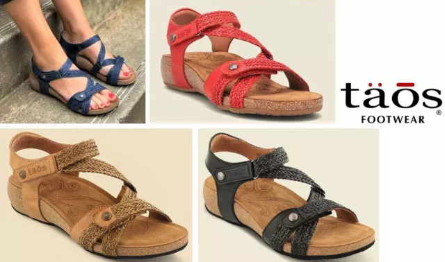 NEW TAOS LEATHER comfort Sandals on wedge Taos Shoes Spain Trulie