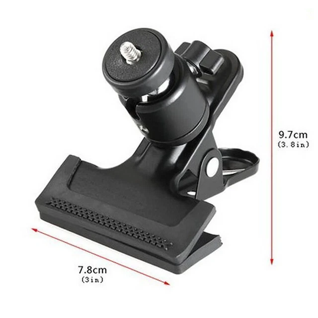Spring Clamp Clip 1/4" Screw Ball Head Studio Camera Tripod Flash Bracket Holder