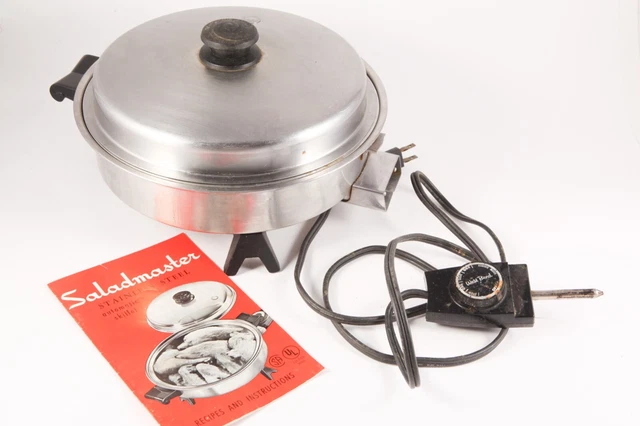 SALADMASTER Electric Skillet #7817 Vapo Lid Egg Poacher Rack Power Chord Manual SALADMASTER Electric Skillet #7817 Vapo Lid Egg Poacher Rack Power Chord Manual
